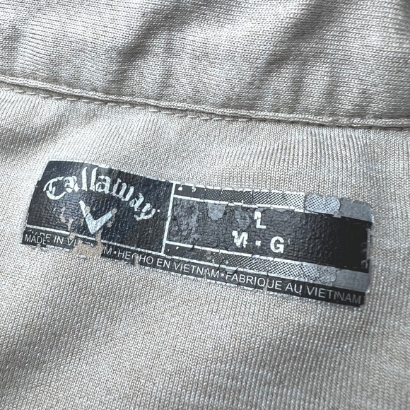 Callaway Golf Polo Shirt Mens Large Striped Breathable Activewear Performance - Picture 4 of 12